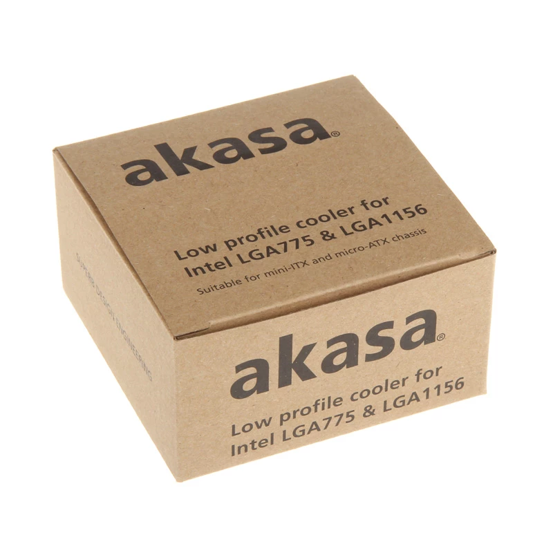 Akasa AK-CC7122BP01 žemo profilio CPU aušintuvas, LGA775/LGA1156/LGA1155, aliuminis, 75 mm