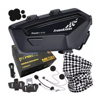 FreedConn FX Pro V2 EU MESH motociklo domofonas