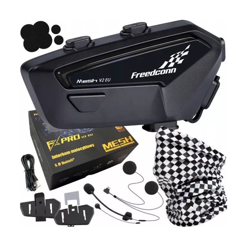 FreedConn FX Pro V2 EU MESH motociklo domofonas