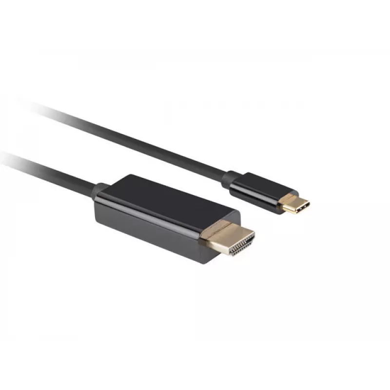 Vaizdo kabelio adapteris LANBERG CA-CMHD-10CU-0030-BK, USB Type-C į HDMI 2.0, 3 m, 18 Gbit/s, 4K