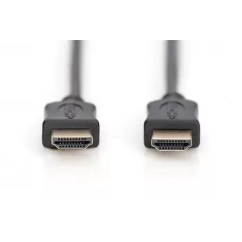 Assmann HDMI High Speed jungiamasis kabelis, tipas A M/M, 5,0 m, su Ethernet, buvęs HDMI 1.4, UL, juodas, auksinis (AK-330114-050-S)