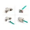 DeLOCK 88120 plokščias RJ-45 keystone modulis, pilkas, 10 vnt.