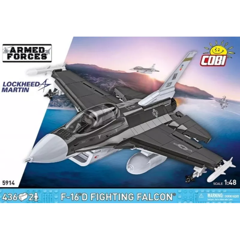 Statybinis rinkinys Cobi F-16D Fighting Falcon, 436 dalių