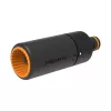 Fiskars 1027088 purkštukas žarnai su bepakopiu purškimo reguliavimu, juodas/oranžinis