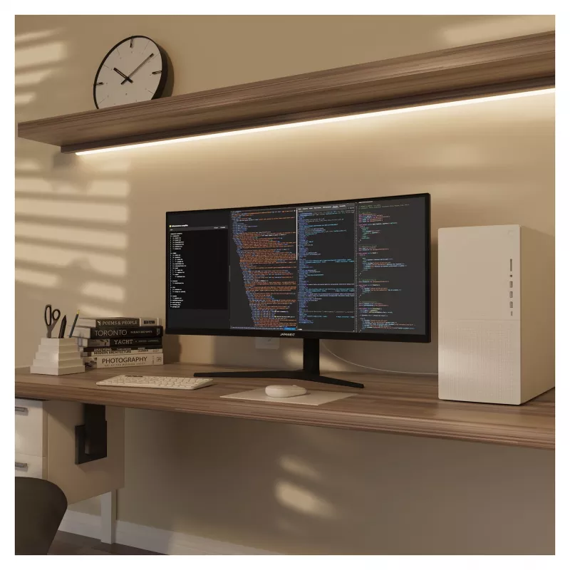 JAPANNEXT 86,4 cm JN-IPS340UWQHD60C-C65W-HS lenktas UWQHD monitorius