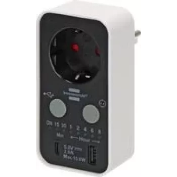 Skaitmeninis laikmatis Brennenstuhl 1506180 – programuojamas kištukinis laikmatis, maks. apkrova 3000 W, IP20