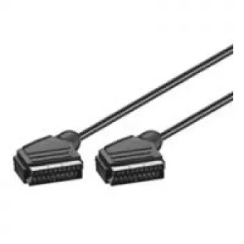 Wentronic Goobay SCART jungiamasis laidas, juodas, 2 m – SCART kištukas (21 kontaktų) > SCART kištukas (21 kontaktų) (11703)