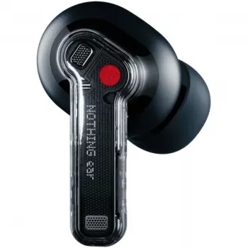 „Nothing Ear“ belaidės ausinės TWS, įterpiamos, skambučiams/muzikai, Bluetooth, juodos – permatomos (A10600061)