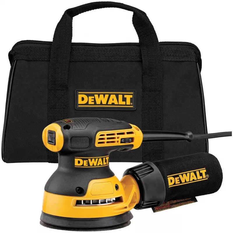 Orbitinis šlifuoklis DeWalt DWE6423-QS, 280 W, 8000–12000 OPM, 2,6 mm orbita, 1,28 kg