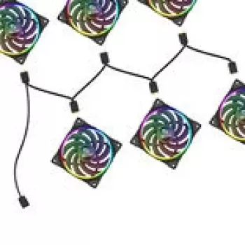 RGB skirstytuvas Akasa AK-CBLD13-85BK 1 į 6 adresuojamų LED jungiamasis kabelis