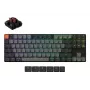 Mechaninė klaviatūra Keychron K1X-B3 – 80 % formos faktorius, USB + Bluetooth, QWERTY anglų, 87 klavišų, RGB, pilka