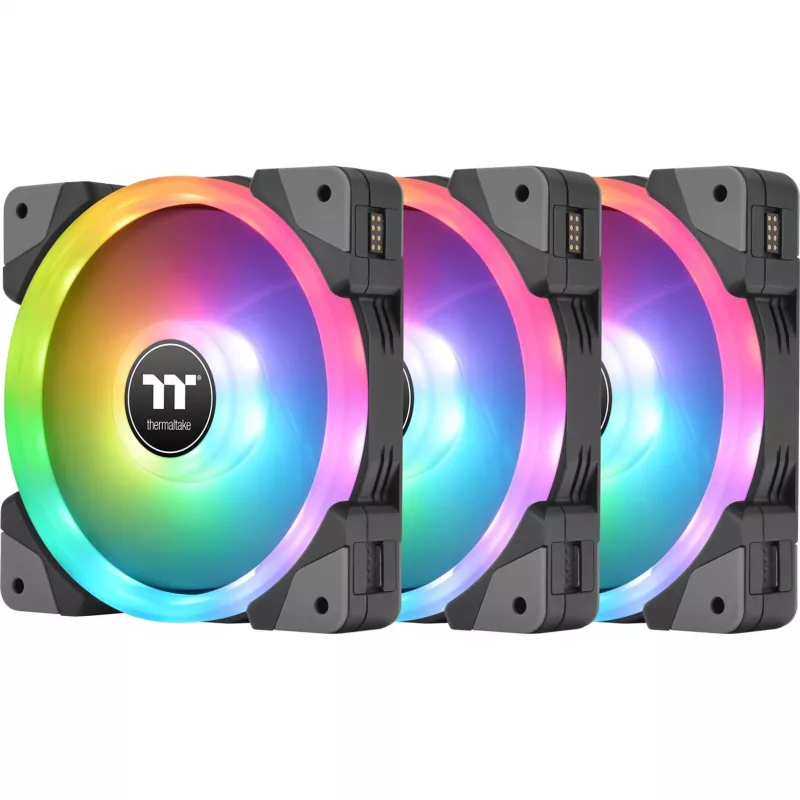 Thermaltake SWAFAN EX12 ARGB 120mm Reverse Blade 3 komplektas - Juoda