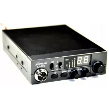 Luiton LT-298 ASQ AM/FM CB radijas su cigarečių degiklio kištuku, juodas