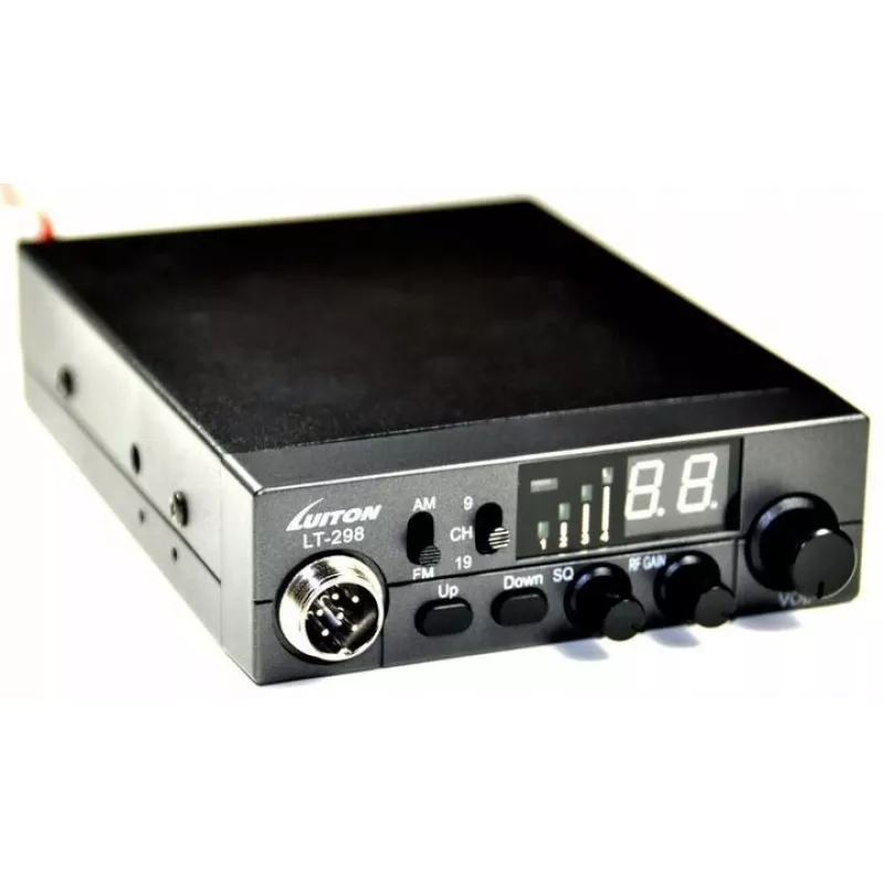 Luiton LT-298 ASQ AM/FM CB radijas su cigarečių degiklio kištuku, juodas