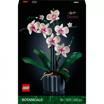 LEGO 10311 Icons Orchid – Dirbtinio augalo konstruktorius su gėlėmis, namų dekoro aksesuaras suaugusiems, Botaninė kolekcija, dovana vyrui ar žmonai