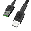 Laidas Lightning – USB A Green Cell KABGC12, 2 m, juodas