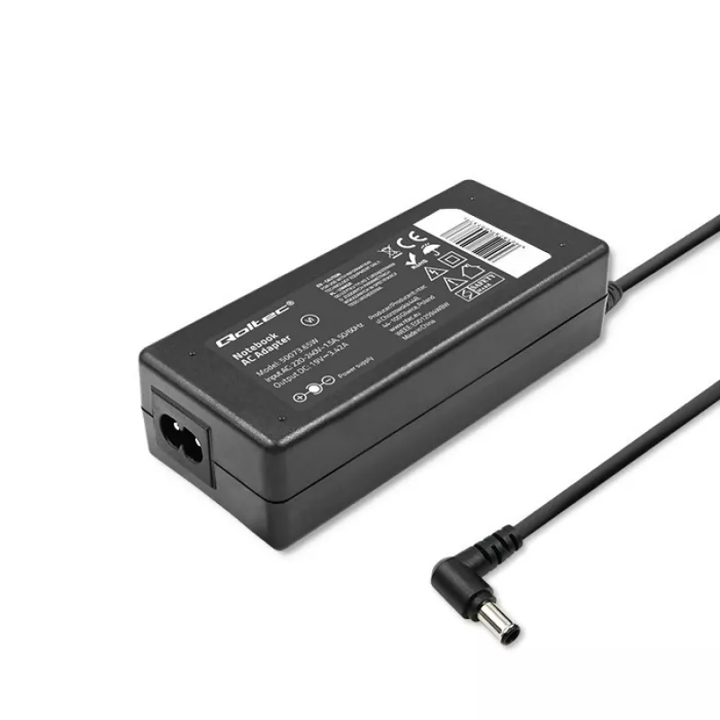 Qoltec Toshiba 65W 3.42A 19V 5.5x2.5 50073 maitinimo adapteris nešiojamam kompiuteriui