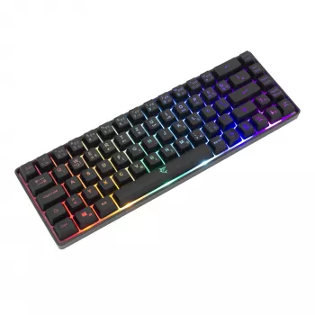 White Shark GK-2201 Ronin juoda US – kompaktiška membraninė klaviatūra su LED apšvietimu