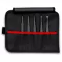 ESD pincetas Knipex 92 00 05 juodas plokščias smailus išlenktas tiesus