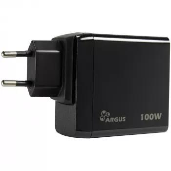 PD įkroviklis INTER-TECH PD-3100 100W USB-C juodas greitas maitinimo adapteris