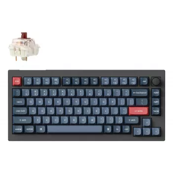 Belaidė klaviatūra Keychron V1 Max RGB/CARBON Black V1M-D3