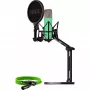 Mikrofonas RODE NT1 Signature + XLR laidas + stalinė studijos ranka, šviesiai žalia, rinkinys
