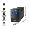Qoltec Monolith nepertraukiamo maitinimo šaltinis (UPS) Dvigubo keitimo (Online) 0.45 kVA 240 W 2 AC lizdai
