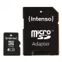 INTENSO atminties kortelė Micro SDHC 4GB Class 10 su adapteriu (3413450)