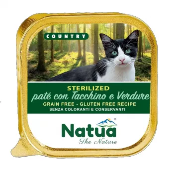 NATUA Country Sterilised Turkey with vegetables - šlapias kačių ėdalas - 100g