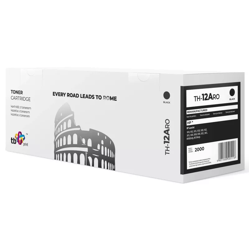 Toneris TH-12ARO (HP Q2612A) juodas perdirbtas su nauju OPC