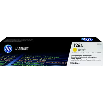 HP 126A geltonas originalus LaserJet kasetė, 1000 puslapių, geltona, 1 vnt.