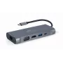 Gembird A-CM-COMBO7-01 nešiojamojo kompiuterio dokas / prievadų replikatorius USB 3.2 Gen 1 (3.1 Gen 1) Type-A pilkas