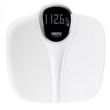 Svarstyklės vonios Camry CR 8171w – skaitmeninės, max 180 kg, 50 g tikslumas, KMI skaičiavimas, balta
