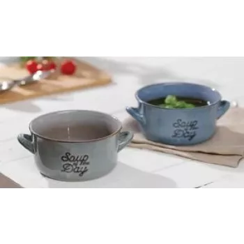 Sriubos puodelis Ritzenhoff & Breker TASTY GREY 570 ml keramikinis, tinkamas plauti indaplovėje