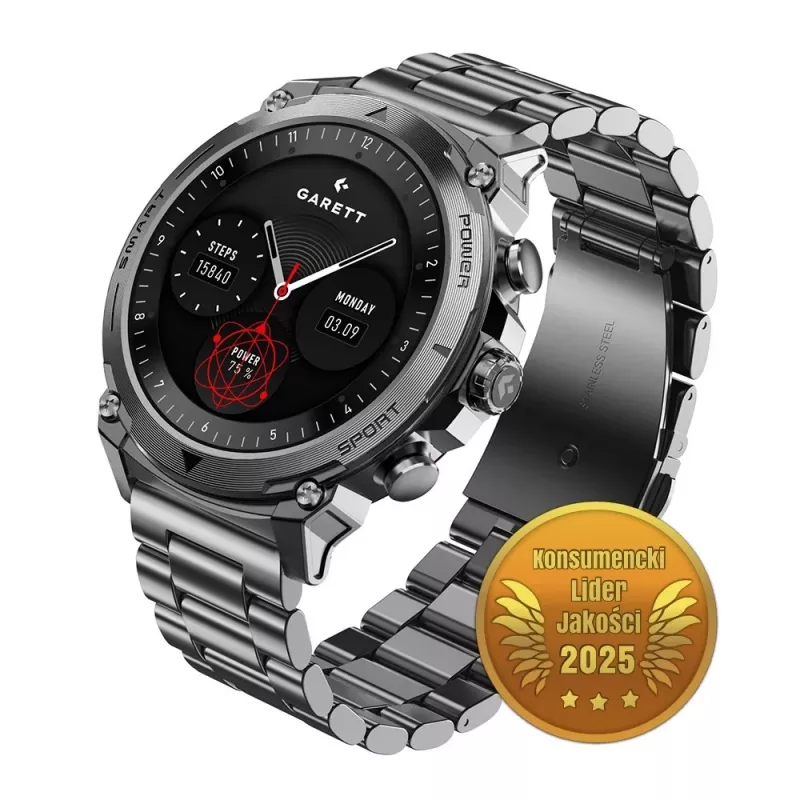 Išmanusis laikrodis Garett Atom Silver Steel