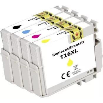Renkforce rašalo rinkinys, suderinamas su Epson 16XL (C13T163640) juoda, cyan, magenta, geltona RF-I-E-16XLBKCMY4PK RF-5718868