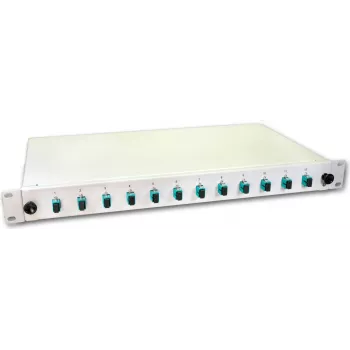 Lightwin LWL Splice Box, 12 pluoštų, 12x SC daugiamodis, 50/125µm OM3 pigtail, jungčių dėžutė (SPBOX 12G50 OM3 SC)