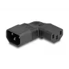 DeLOCK tinklo adapteris IEC 60320 C14 → C13 kištukinis lizdas 10 A 90° kairėn dešinėn juodas