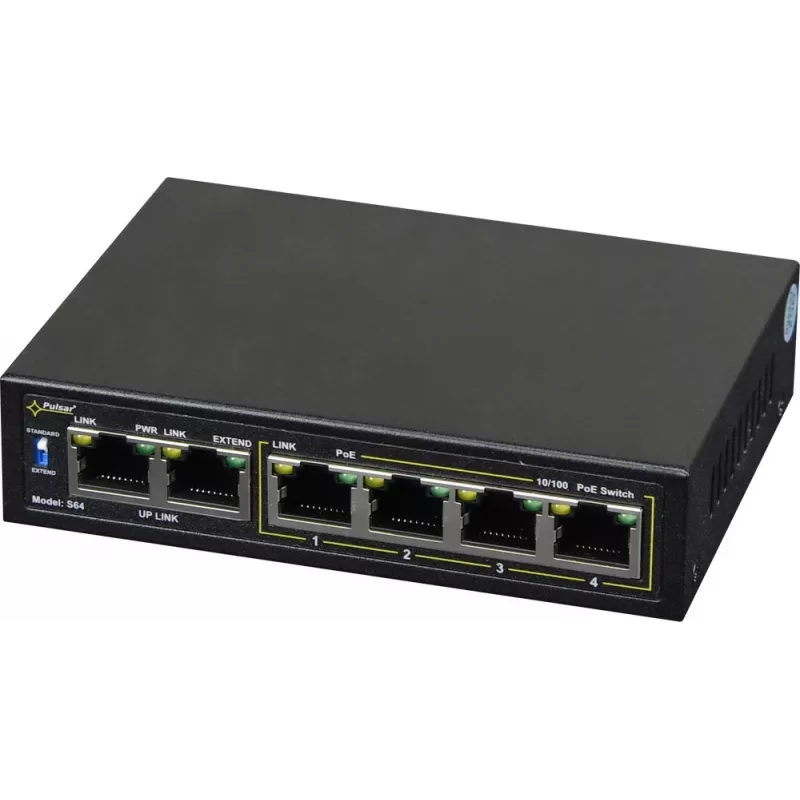Tinklo jungiklis PULSAR Switch POE Pulsar S64 4 prievadai 2 uplink