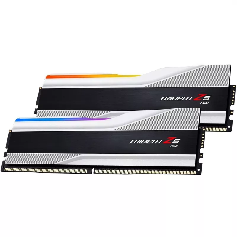 DIMM 32 GB DDR5-8000 (2x 16 GB) Dual-Kit, Arbeitsspeicher silber/schwarz, F5-8000J3848H16GX2-TZ5RS, Trident Z5 RGB, INTEL XMP