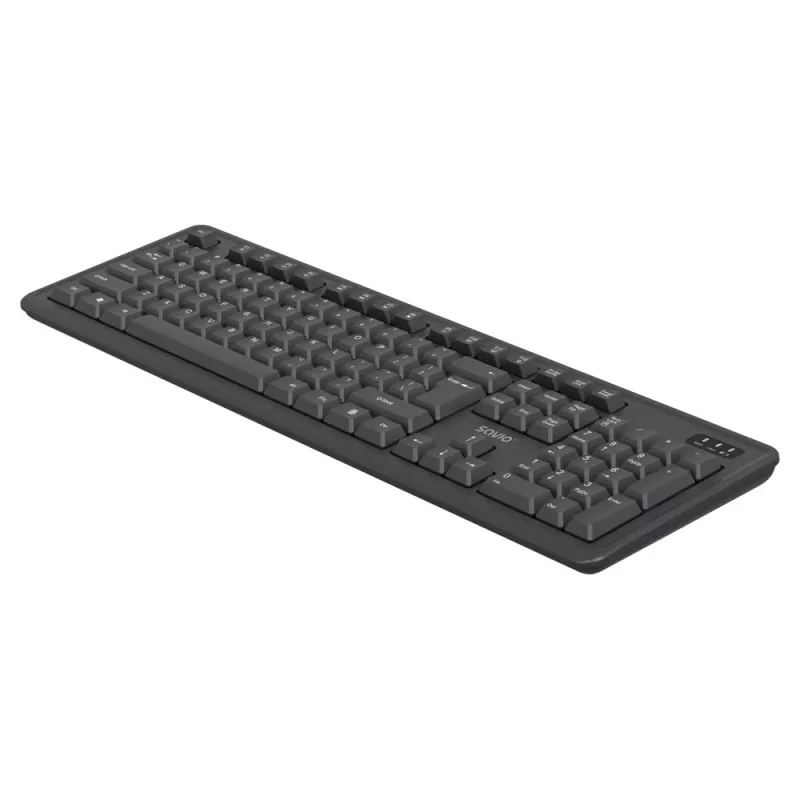 Savio KB-03 klaviatūros ir pelės rinkinys, laidas, USB, QWERTY JAV anglų, juoda