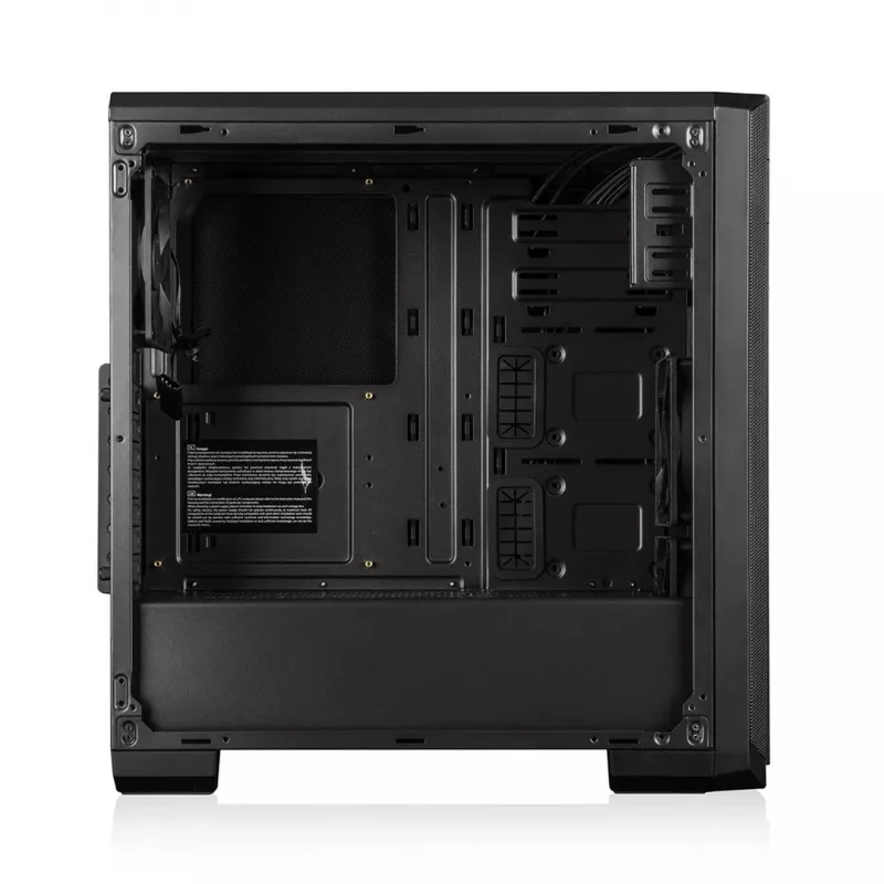 Korpusas MODECOM Oberon Pro Midi Tower – juodas, ATX/microATX/ITX, 7 lizdai, iki 395 mm GPU, 5 HDD/3 SSD vietos