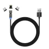 3 viename įkrovimo laidas ColorWay CW-CBUU037-BK — Lightning, Micro-USB, USB-C, 1 m, 2,4 A