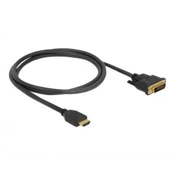DeLOCK 85652 Vaizdo kabelis-adapteris 1 m HDMI A tipo (standartinis) DVI Juoda (85652)