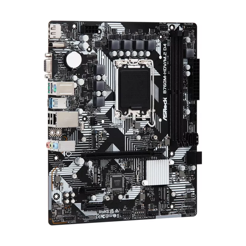ASRock B760M-HDV/M.2 D4 DDR4 LGA 1700 Micro-ATX pagrindinė plokštė