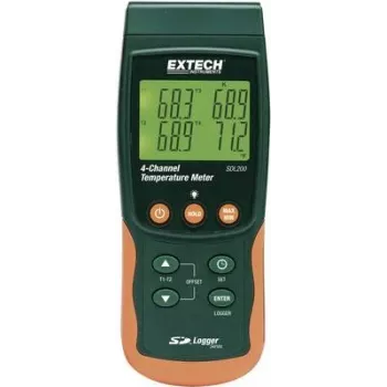 Extech SDL200 – 4 kanalų temperatūros duomenų kaupiklis su SD kortele