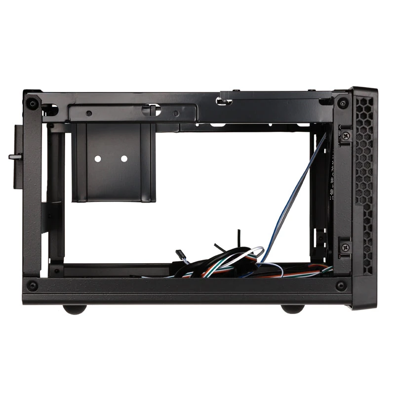 SilverStone SUGO 13 - stalinis kompiuterio korpusas - Mini-DTX - be maitinimo šaltinio (AT/PS/2) - juodas - USB/Garsas (SST-SG13B-Q)