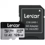 „Lexar 128GB UHS-I MicroSDXC Professional SILVER PLUS“ – atminties kortelė