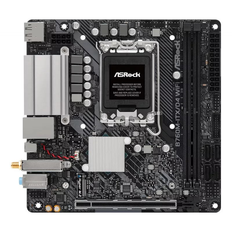 Motininė plokštė ASRock B760M-ITX/D4 WiFi Intel B760 LGA 1700 mini ITX