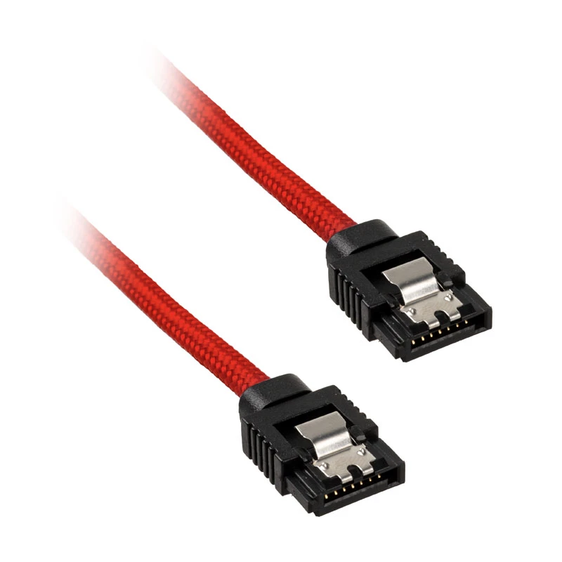 Corsair CC-8900254 Premium Sleeved SATA kabelis, SATA (M) ir SATA (M), 60 cm, raudonas, 2 vnt. rinkinys